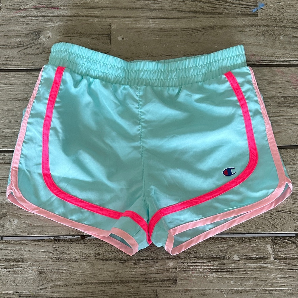 Champion Women's Mint and Coral Athletic Shorts